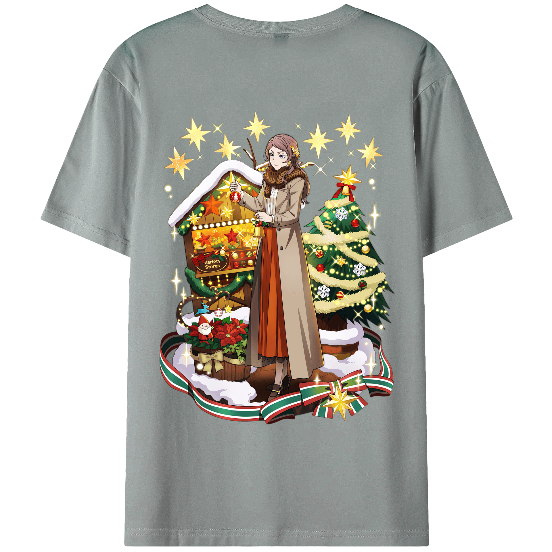 （画像用） 文豪ストレイドッグス Bungo Stray Dogs 綿100％ メンズ半袖Tシャツ（バックプリント） 通気性